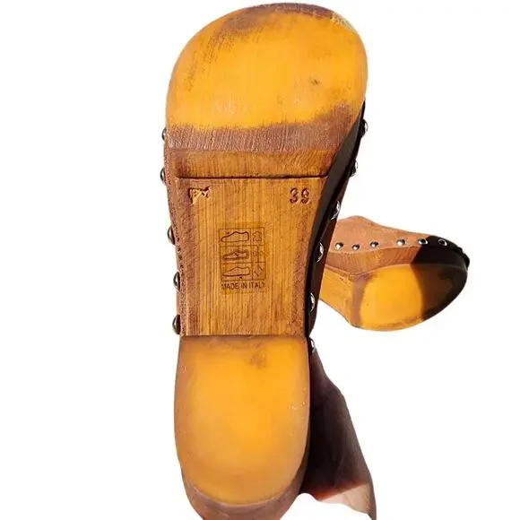 Etre Studded Suede Clog Platform Mules 39 - Picture 6 of 8